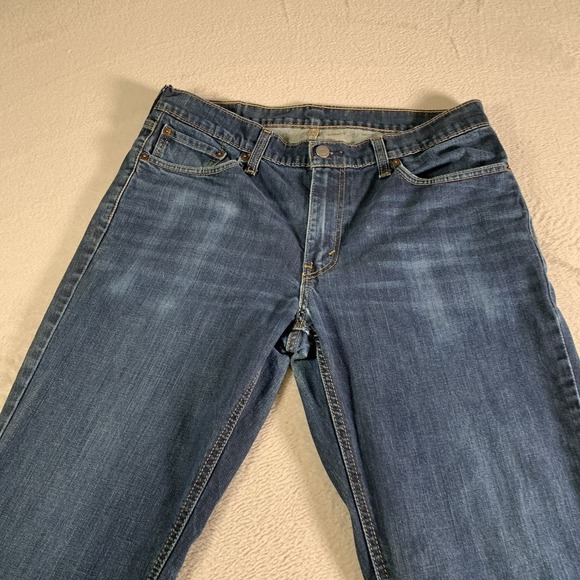 Levis 541 Jeans Mens 33x32 (34x30) Blue Athletic Fit Stretch Medium Wash Zip Fly - Picture 2 of 14